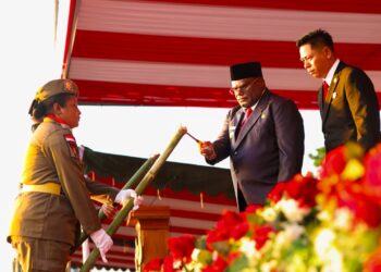 Pemprov Papua Tengah Kukuhkan 40 Paskibraka dari 7 Kabupaten