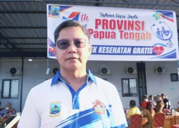 Karhutla Nabire Picu Risiko ISPA, Dinkes Papua Tengah Bagi Masker Gratis di CFD Pepera